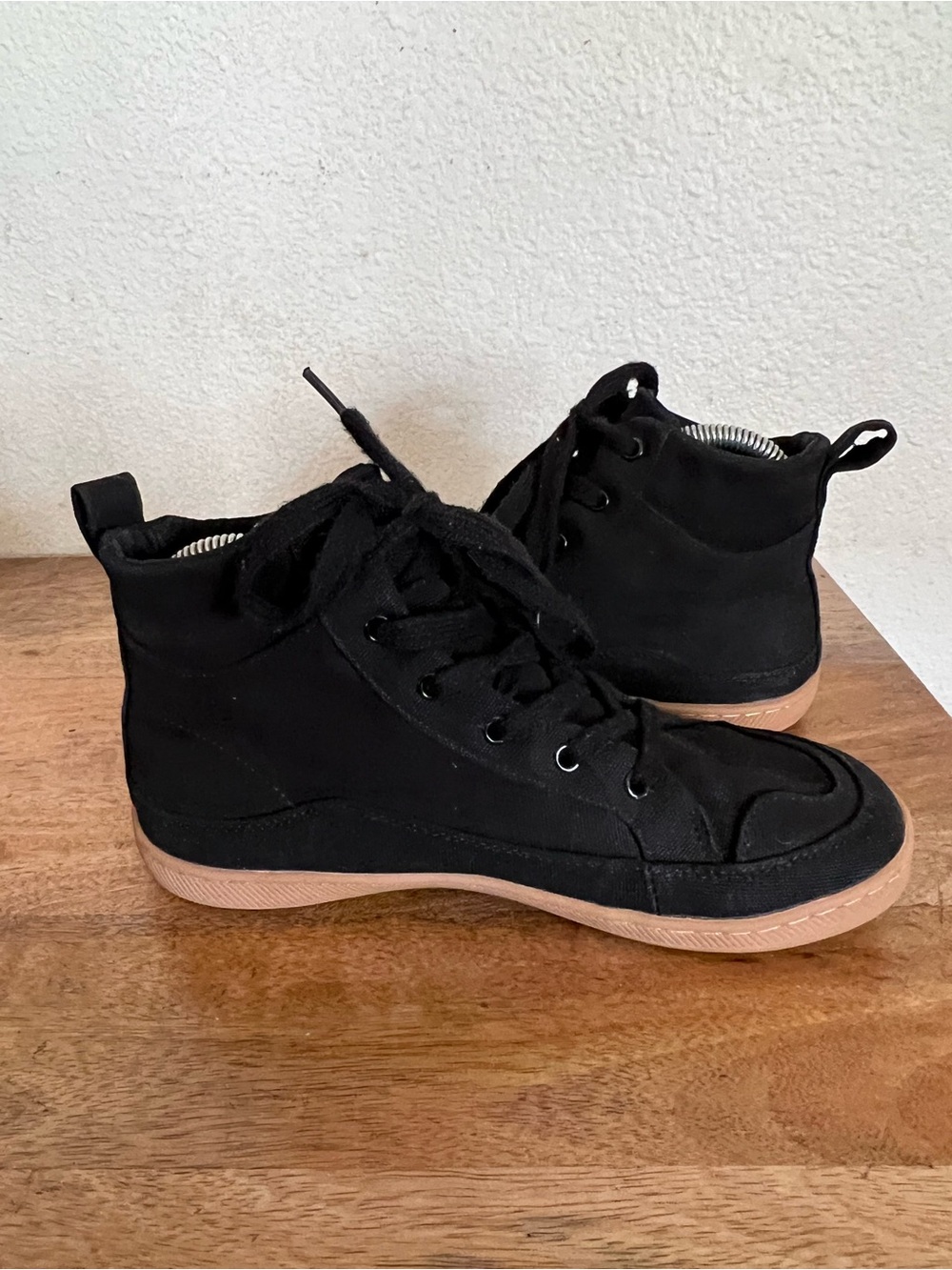 Rutsu Original Barefoot Sneakers High Black & Gum Size 8W - Picture 7 of 14